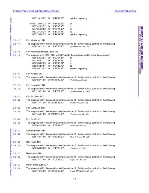 Designated Airspace Handbook - Nav Canada