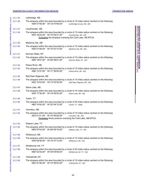 Designated Airspace Handbook - Nav Canada