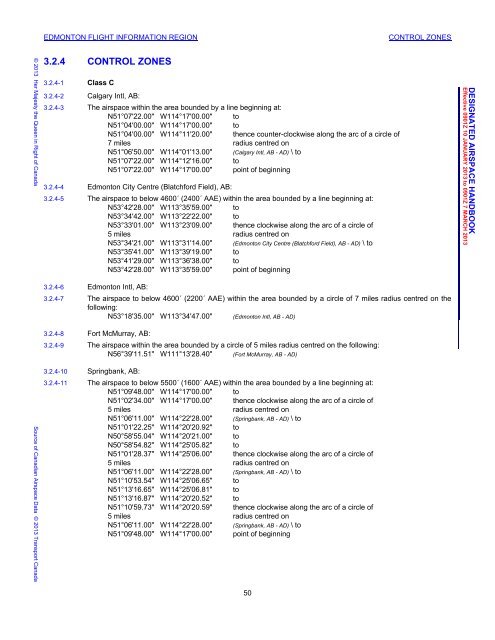 Designated Airspace Handbook - Nav Canada