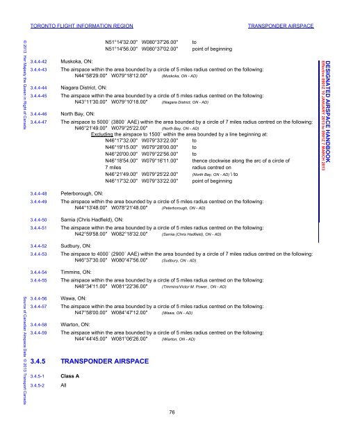 Designated Airspace Handbook - Nav Canada