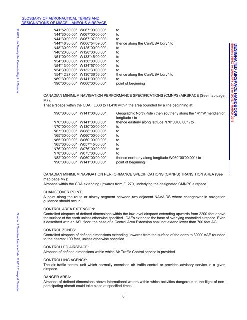 Designated Airspace Handbook - Nav Canada