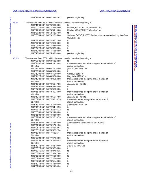 Designated Airspace Handbook - Nav Canada