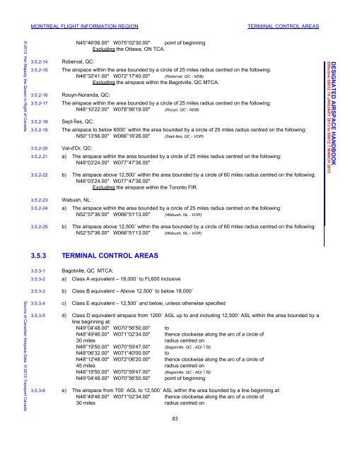 Designated Airspace Handbook - Nav Canada