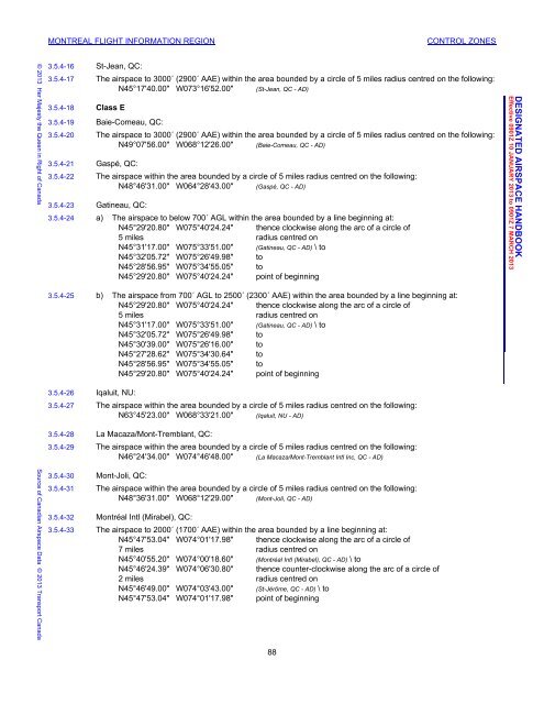 Designated Airspace Handbook - Nav Canada