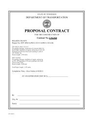 PROPOSAL CONTRACT - Tennessee Department of Transportation