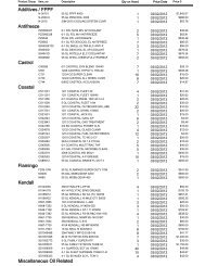 Price List - MOVE LIST - Flamingo Oil Company