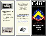 INT 34 Standardized COMSEC Custodian Course Europe