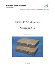 CATC UPT2 Configuration - LeCroy