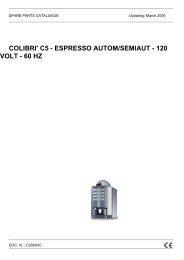 COLIBRI' C5 - ESPRESSO AUTOM/SEMIAUT - 120 VOLT ... - Laniel