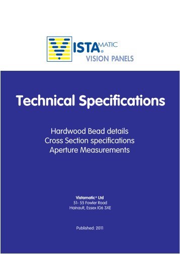 Technical Specifications - Vistamatic
