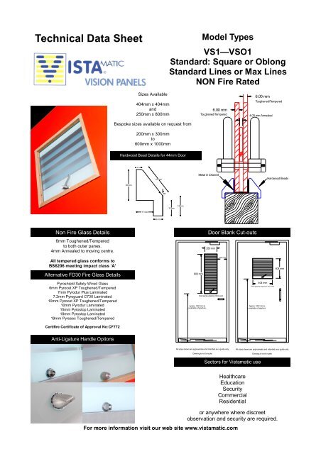 Technical Specifications - Vistamatic