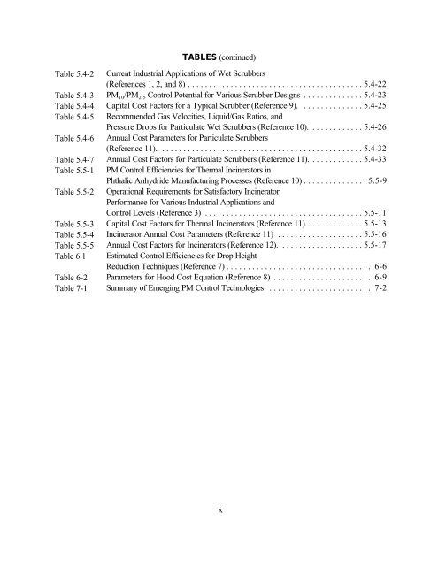 Stationary Source Control Techniques Document for Fine Particulate ...