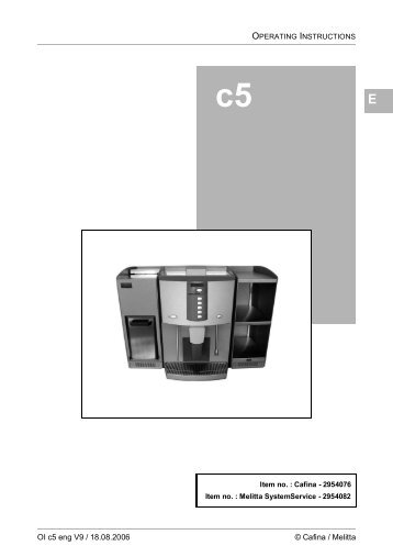 Melitta C5 Filter Coffee Machine