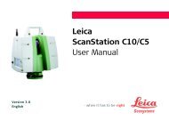 Leica ScanStation C10/C5 User Manual - Northern Survey Supply