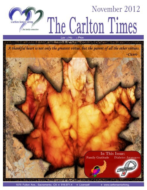Carlton Plazas - Senior Assisted Living News Blog