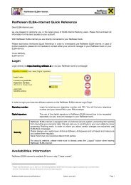 Raiffeisen ELBA-internet-Quick Reference