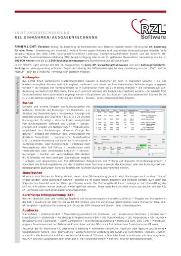 Leistungs- beschreibung - RZL Software GmbH