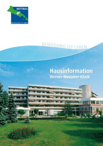 Hausinformation der Werner-Messmer-Klinik - mettnau