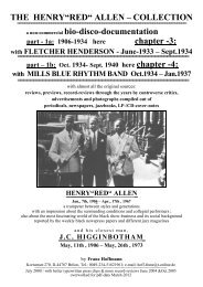 THE HENRY“RED“ ALLEN – COLLECTION a non-commercial bio ...