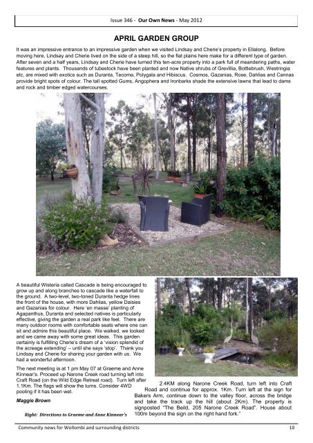 May 2012 - Wollombi Valley Online