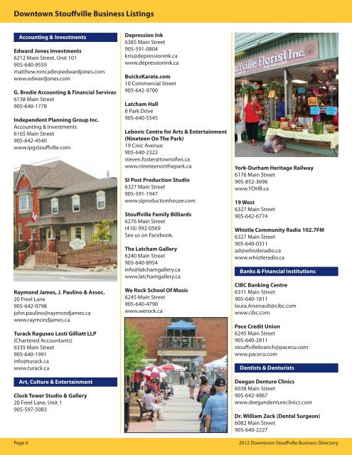 Your complete guide to local: in Downtown Stouffville - Town of ...