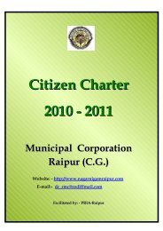 RAIPUR MUNICIPAL CORPORATION - Nagar Nigam Raipur