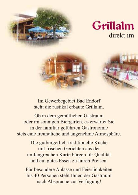 Kulinarischer Wegweiser Bad Endorf 2011/2012