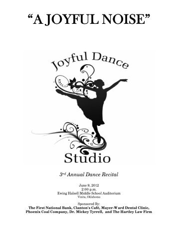 dance recital program templates