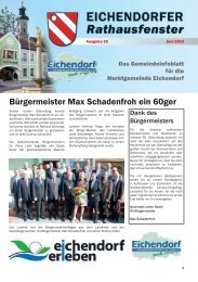 Bürgermeister Max Schadenfroh ein 60ger - Markt Eichendorf