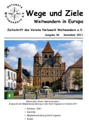 Weitwandern in Europa Wege und Ziele - Netzwerk