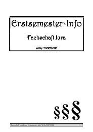 Erstsemester Erstsemester-Info - Fachschaft Jura der Universität Bonn