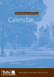 Calendar - Student Services - Tufts University