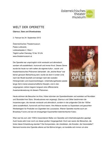 WELT DER OPERETTE - Presse