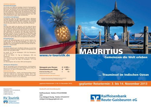 MAURITIUS - Raiffeisenbank Reute-Gaisbeuren eG