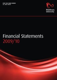 Financial Statements 2009/10 - Middlesex University