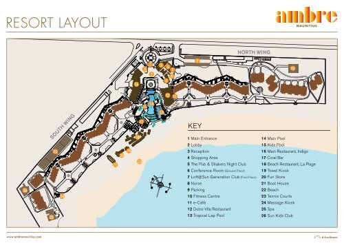 Ambre Hotel Mauritius - Floor Plan - Sun Resorts