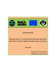INCEPTION REPORT BUILDING CAPACITY IN COFFEE ... - EAFCA