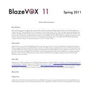 Author Bios Spring 11.pdf - BlazeVOX