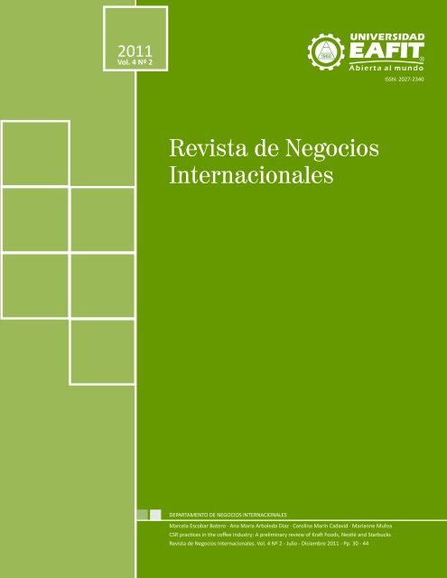 Revista de Negocios Internacionales - Universidad EAFIT