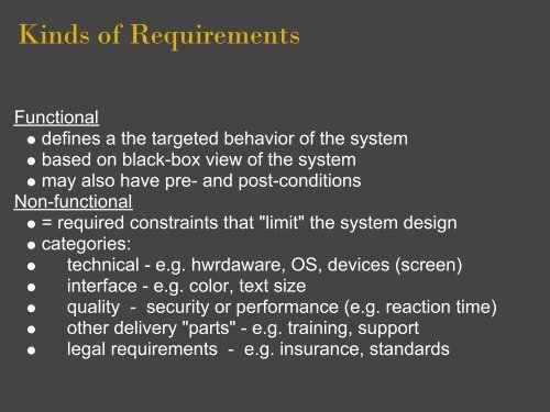 Requirement Engineering - Horst Rechner