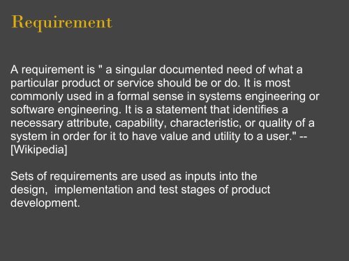 Requirement Engineering - Horst Rechner