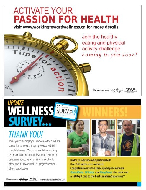 A Time For Change Magazine - Working Toward Wellness