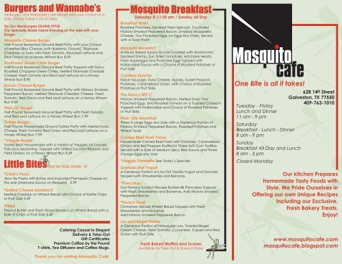 Mosquito Breakfast - Mosquito Cafe