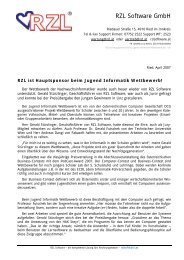 RZL ist Hauptsponsor beim Jugend Informatik ... - RZL Software GmbH