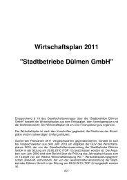 31 Wirtschaftsplan Stadtbetriebe Dülmen GmbH