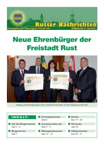Ruster Nachrichten - Juli 2011/2