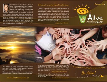 Download our brochure! - Alive Adventures and Discovery Camp