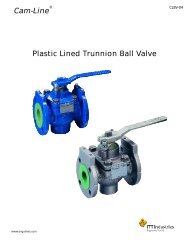 Plastic Lined Trunnion Ball Valve Cam-Line - ITT Engineered Valves