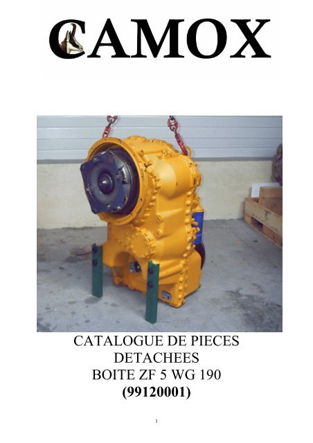 catalogue de pieces detachees boite zf 5 wg 190 (99120001) - Camox