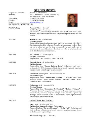 Curriculum Vitae (PDF) - TicinoModa